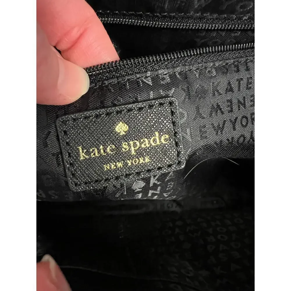 Kate Spade New York Wesley Place Suede Laurel Handbag Black GS - Picture 7 of 9